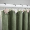Shower Curtain Hooks Rings, 12PCS Anti Rust Seashell Decorative Double