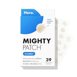 Mighty Patch™ Invisible+ Patch - Parches hidrocoloides para acné invisibles de día para cubrir espinillas y marcas, pegatinas ultra finas para cara y 