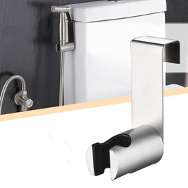 Saycker Bidet Sprayer Holder,Stainless Steel Hanging Rack Punch-Free Toilet Bidet Holder,Holder Hook Hanger for Hand Shower Toilet Bidet Sprayer,Toilet Bathroom Attachment(Sliver)