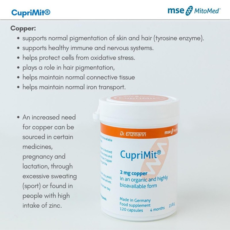 Mse Pharmazeutika GmbH, Dr. Enzmann High Dose Copper, 120 Capsules,