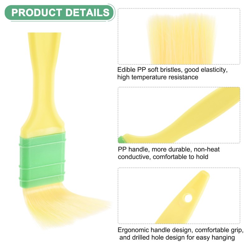 M METERXITY 2-Pack Pastry Brush, Soft Basting Baking BBQ Oil