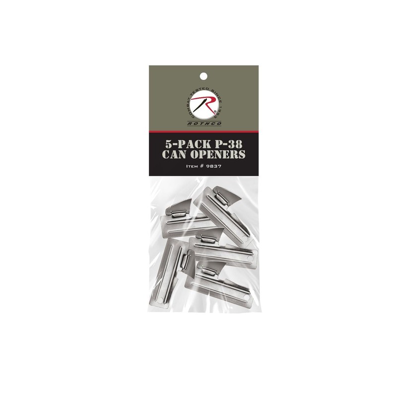 Rothco GI Type P-38 Can Opener 5-Pack - For Camping,