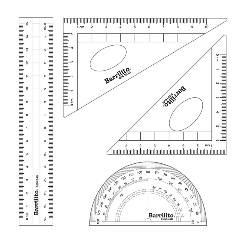 Barrilito Estuche Juego de Geometría. 6 pzas 8054EJG