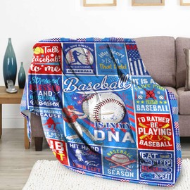 Baseball Blanket for Boys,Baseball Gifts for Boys 8-12,Flannel Sport Blanket Throw for Kids Boys Men,Baseball Stuff for Boys,Baseball Player/Lover Gift,Baseball Team/Fan Gifts Blanket 50"x60"