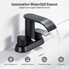Ultimate Unicorn Black Waterfall Bathroom Faucet, 4 Inch Bathroom Sink