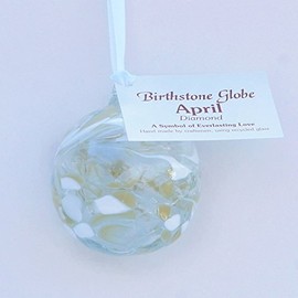 Milford Birthstone Small Glass Globe - April Diamond