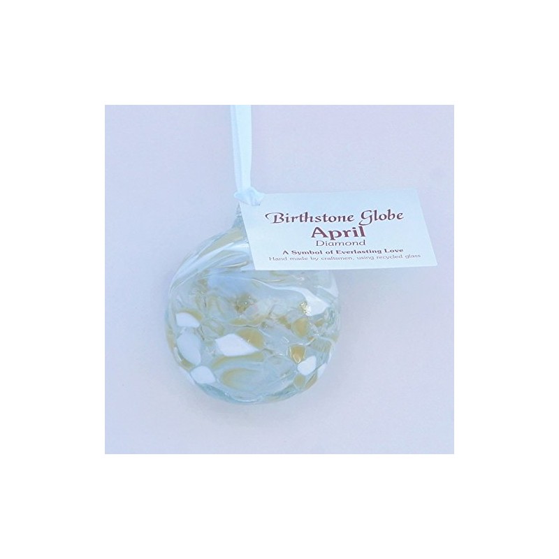 Milford Birthstone Small Glass Globe - April Diamond