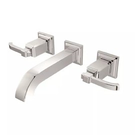 Pfister Carnegie GT49-WE1D Polished Nickel Wall Mounted Lavatory Bath Faucet