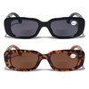 V.W.E. 2 Pairs Rectangular Bifocal Sunglasses Reader for Women Retro