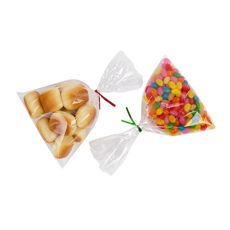 200 Treat Bags with 200 4" Twist Ties 6 Mix