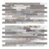 Yipscazo 10 Sheets Peel and Stick Stone Metal Backsplash, PVC