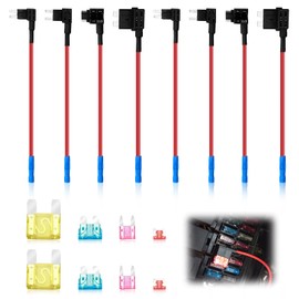 8pcs High Quality Car Circuit Fuse Tap Set for Hardwire Kit Cable HK3 HK4 HK3-C HK5 - ATO, Mini, Micro2, Mini Adapter/Holder Included