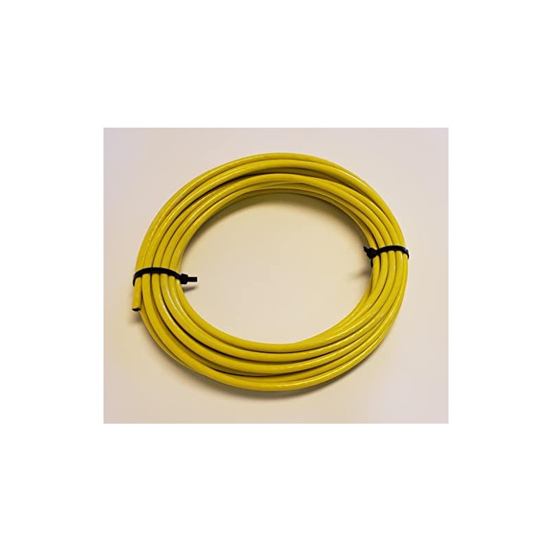 Yellow Vinyl Coated Wire Rope Cable, 3/16" - 1/4", 7x19: