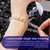 HANGINTHERE 8mm Oval Stretch Aurora Crystal Beaded Bracelet for Women,