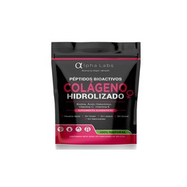 Colágeno Hidrolizado Mujer 500g | Con Ácido Hialurónico, Biotina y Vitaminas C y E | Péptidos Bioactivos | Sin Azúcar | Piel, Cabello y Uñas | Alpha Labs