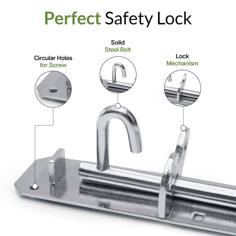 Galvanised Brenton Bolt Sliding Door Lockable Padbolt – 6" (152mm)