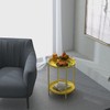 Grand patio 2-Tier End Table, Round Metal Side Table with