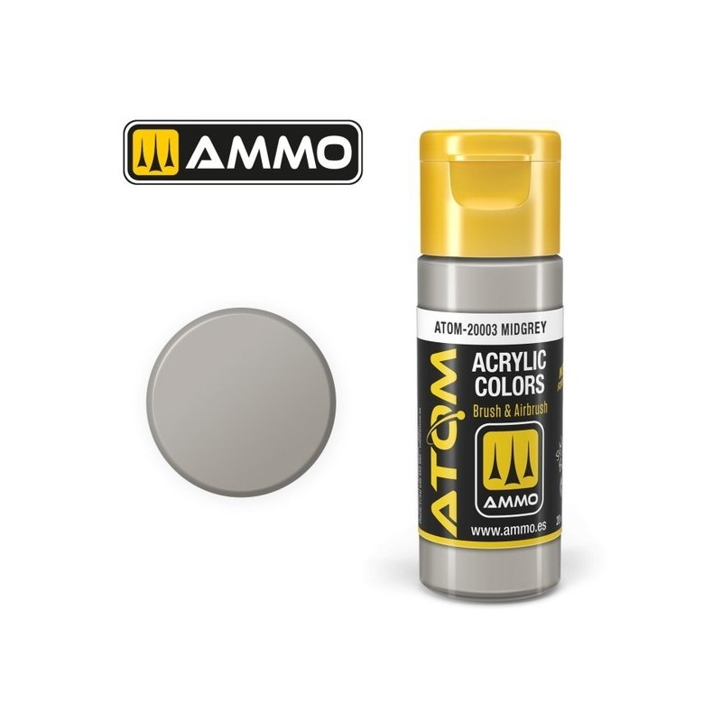 (MIG AMMO)CG20003 Atom Color Mid Grey / (MIG AMMO)CG20003 아톰컬러