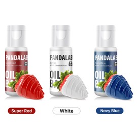 Oil Based Food Coloring for Chocolate - Super Red Navy White Edible Baking Food Dye for Chocolate, Candy Melts, Cakepops, Cakesicles, Fondant, Butter, Meringues, Donuts - 0.67 Fl.Oz Bottles