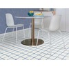 Alpha-Tex PVC Flooring Vinyl Flooring in Blue and White Tile