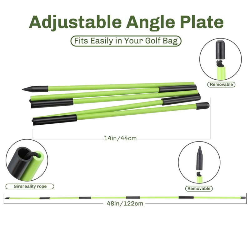 Feroca Upgraded Golf Alignment Stick Holder with Anti-Tip Base, Golf