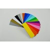 25 Coloured Magnetic Labels (Yellow, Length 5 cm - Width