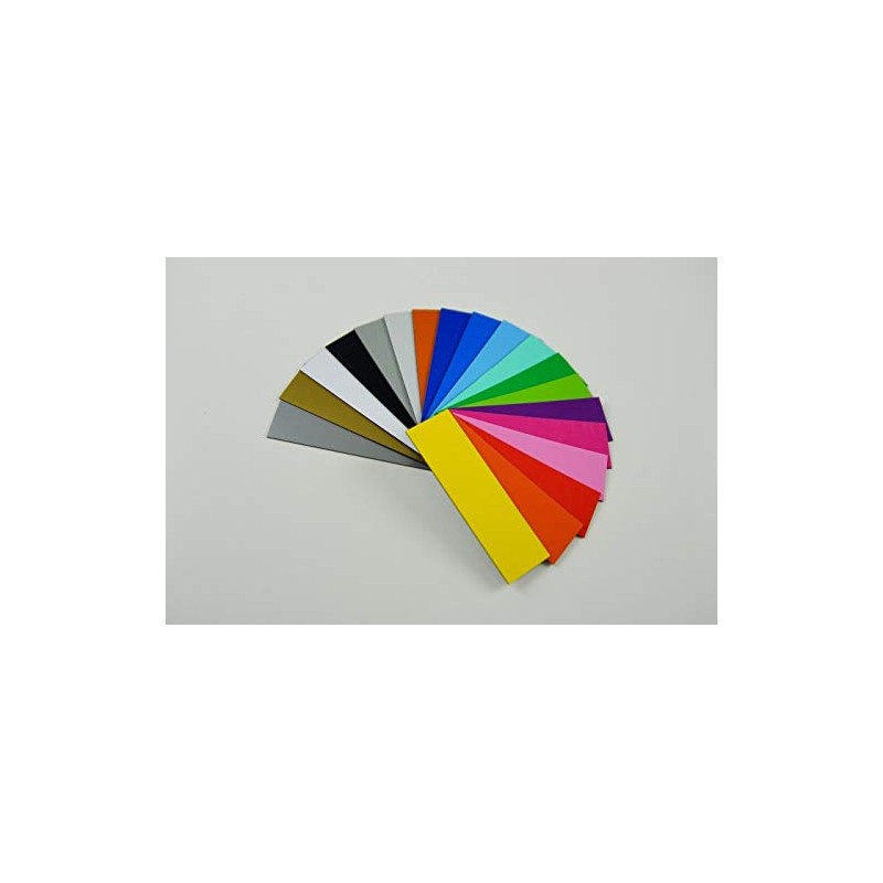 25 Coloured Magnetic Labels (Yellow, Length 5 cm - Width