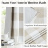 Bapawfish Tan White Buffalo Plaid Full Blackout Curtain Panel 72