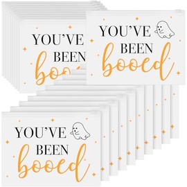 Locmeo 100 Pcs Hollween EVA Cosmetic Bag You Have Been Booed Bulk Gifts for Candy Gifts Accessories for Ghost Party Favor Makeup Bag Birthday Toiletry Pouch with Zipper for Sister Friend Wife Mother