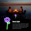 Neon Lights Rose Flower Style Valentine's Day Proposal Wedding Confession