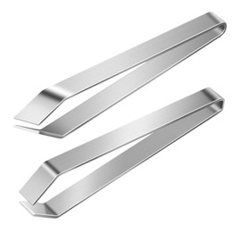 ULTECHNOVO 2pcs Fish Bone Tweezers: Stainless Steel Flat And Tweezers Hair Pliers Remover Tool Meat Hair Clip Pin Bone Remover For Kitchen Home