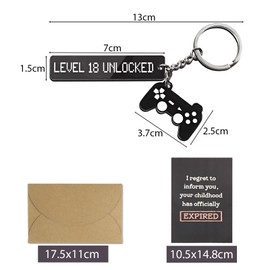 COLOFALLA 18th Birthday Gifts for Boys Keepsake 18 Keyring for Boys Funny Acrylic Keychain 18th Birthday Little Gifts for Grandson