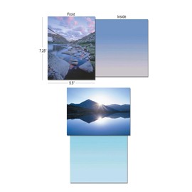 Leanin' Tree, High Country Lakes, Made In USA - 20 Blank Cards and Envelopes 5x7, Cute Stationary for Women Greeting Cards Blank Inside Featuring Stunning Photographs