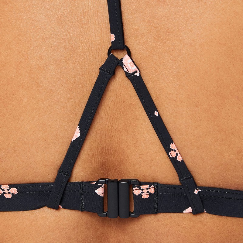 Seafolly Women's Inka Gypsy Action Back Tri Bikini Top, Black,