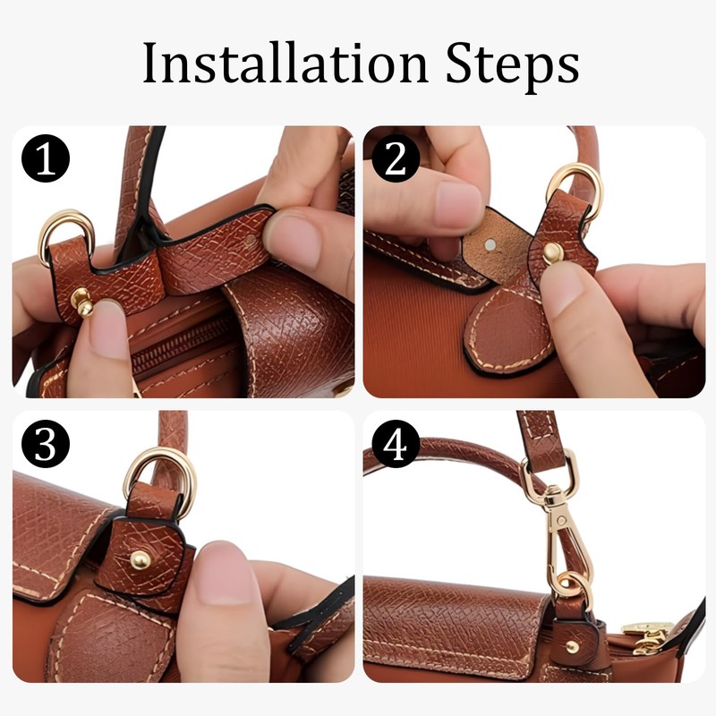 DEVPSISR Bag Strap Suitable for Longchamp Mini Pouch,Purse Crossbody Adjustable