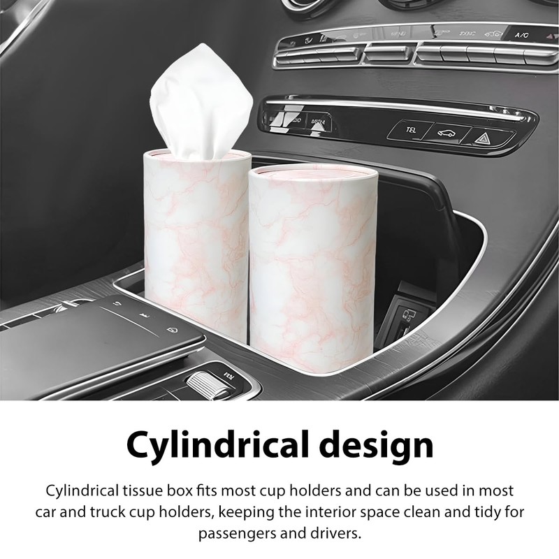 SHMZK 4PCS Car Tissue Holder, Car Cup Holder Travel Tissue