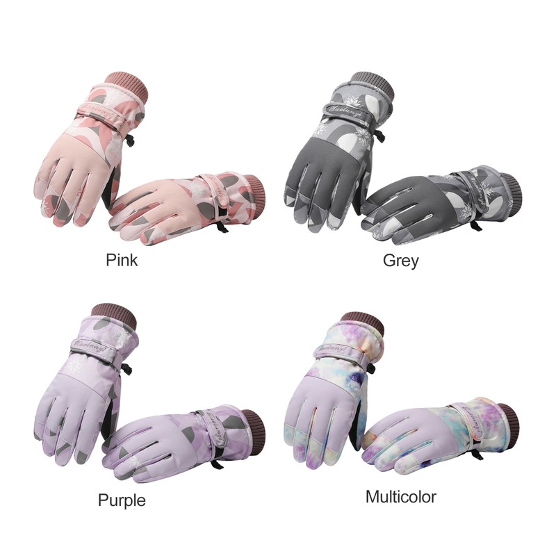 Ski Gloves Autumn and Winter Warm Cycling Gloves Girls Outdoor