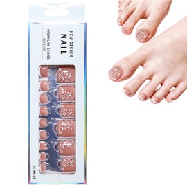 Virellay Pack of 30 short toenails for gluing kit