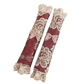 Luxury Lace Embroidery Refrigerator Fridge Door Handle Cover Handles Protector, 06