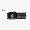 UNROEVS Mini Flashlight 2550 Lumens Rechargeable USB C Charging, Small