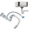 Stainless Steel Sink Drain Assembly with Cage S Bend Hose