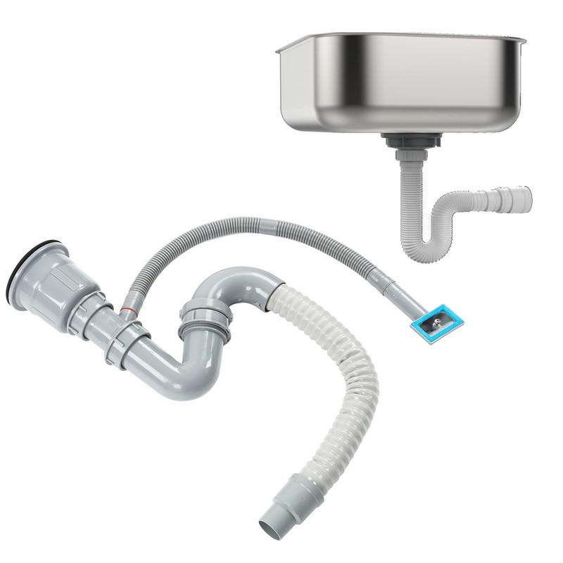 Stainless Steel Sink Drain Assembly with Cage S Bend Hose