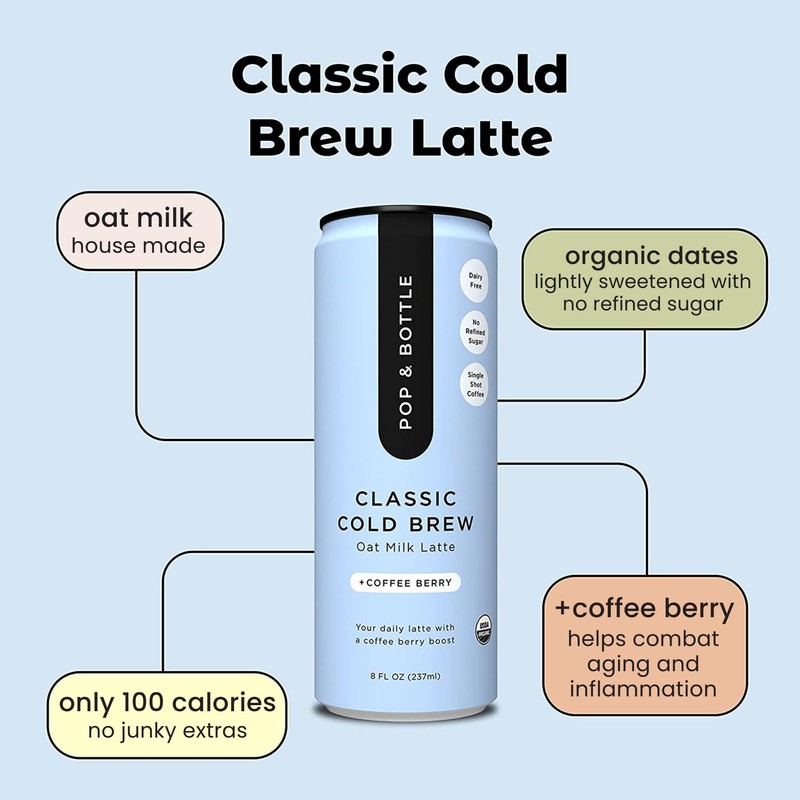 Pop & Bottle, Oat Milk Lattes - Cold Brew with