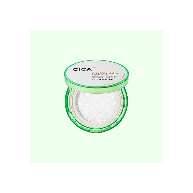 Nature Republic Green Derma Mild Cica Big Sun Cushion SPF50+PA++++