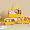 Clear Toiletry Bag 3 pcs, Waterproof Wash Bags Set in