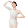 Flexdans Women's Ballet Leotard Single Shoulder Long Sleeve Ballet Dance