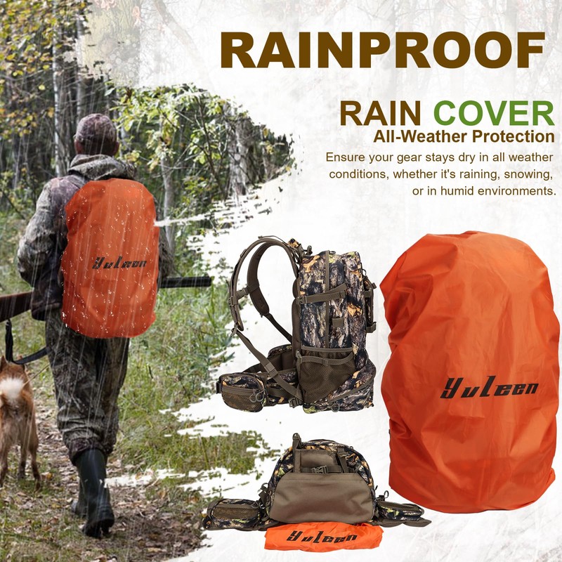 YVLEEN Hunting Backpack, Durable Camo Hunting Packs for Men, Large