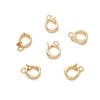 18K Gold Plated Pearl Removable Clasps 7x10mm Hole Ring Size