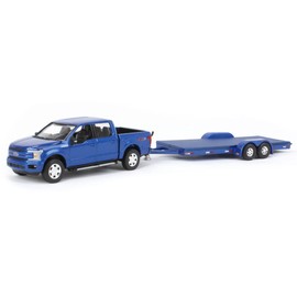 1/64 2019 Ford F-150 Blue Metallic with Blue Trailer CP7977