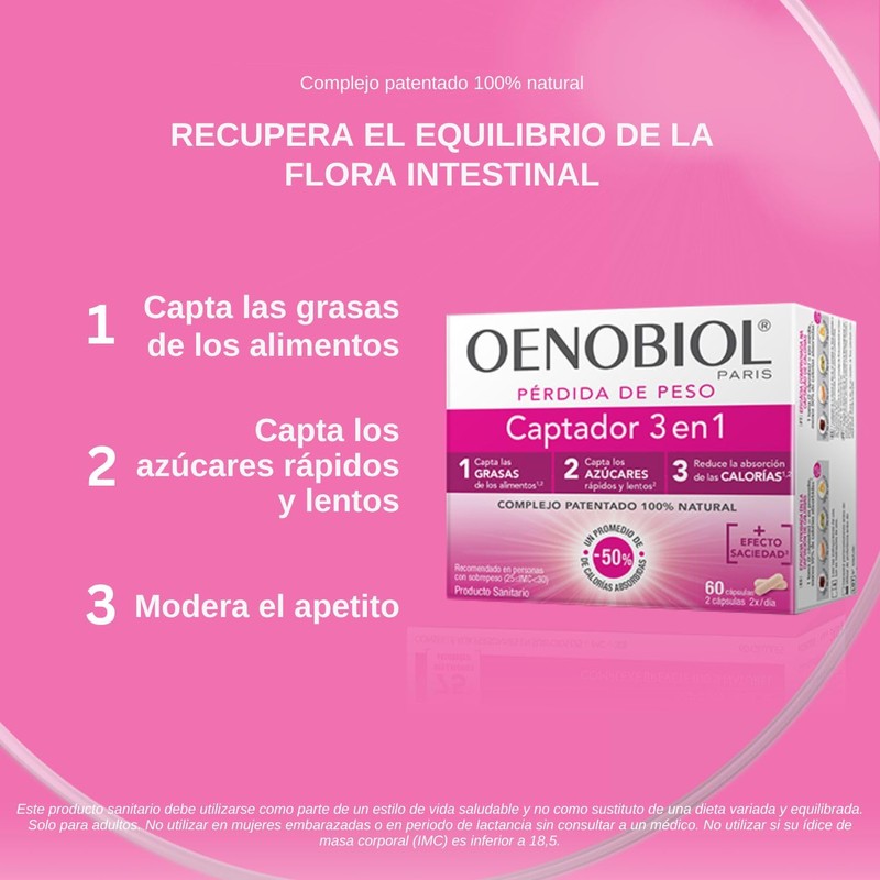 Oenobiol Captador 3 en 1 60 cap